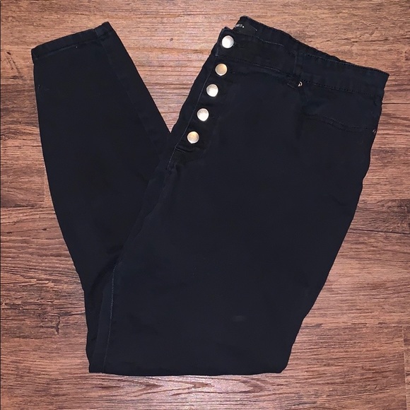 Forever 21 Black jeggings/jeans size 18 - Picture 2 of 5